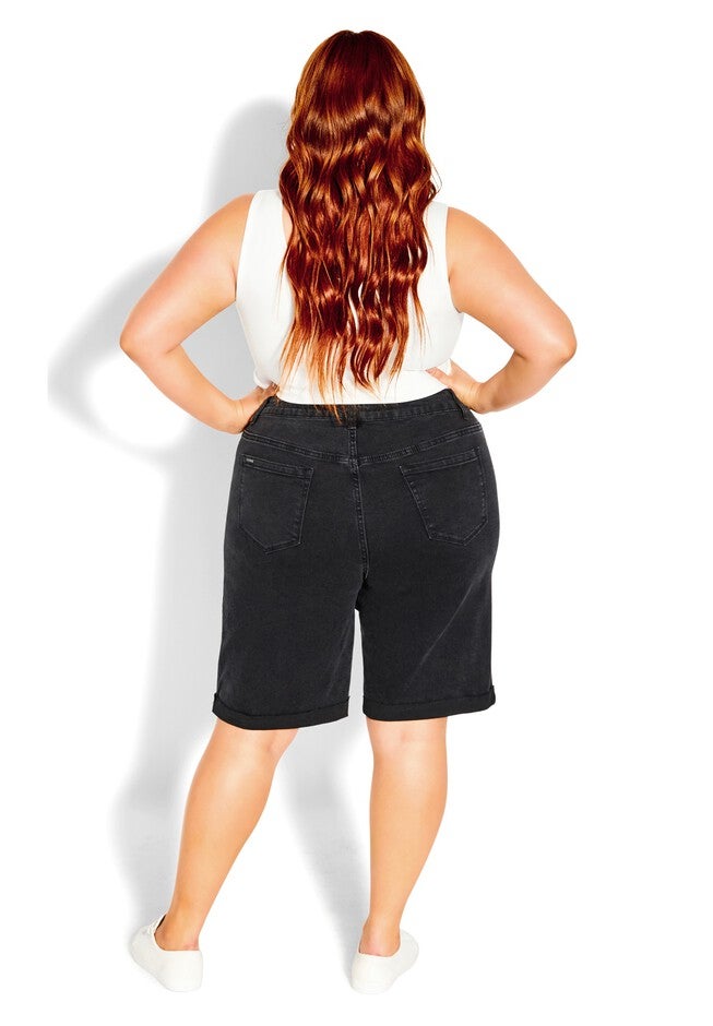 Summer Denim Short - black, BLACK, on-hover image number 1