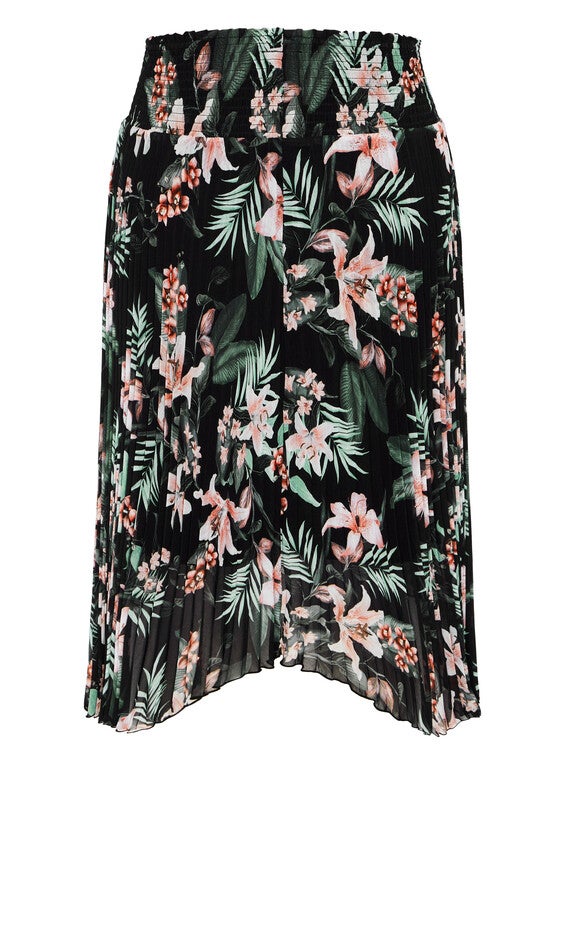 Natalie Print Skirt - black, BLACK, alternate image number 6