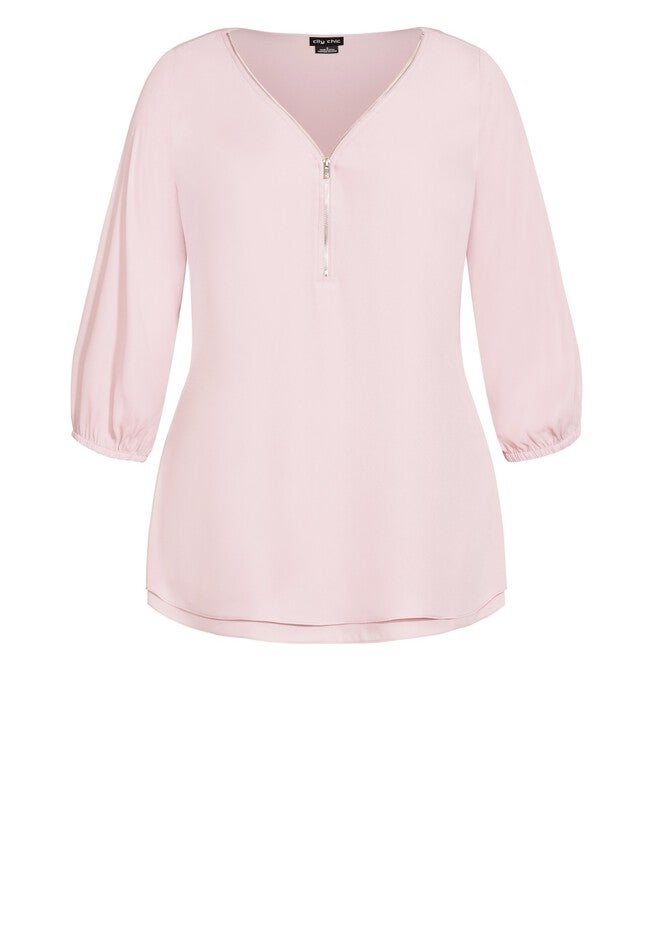 Sexy Fling Elbow Sleeve Top - ice pink, PINK, alternate image number null