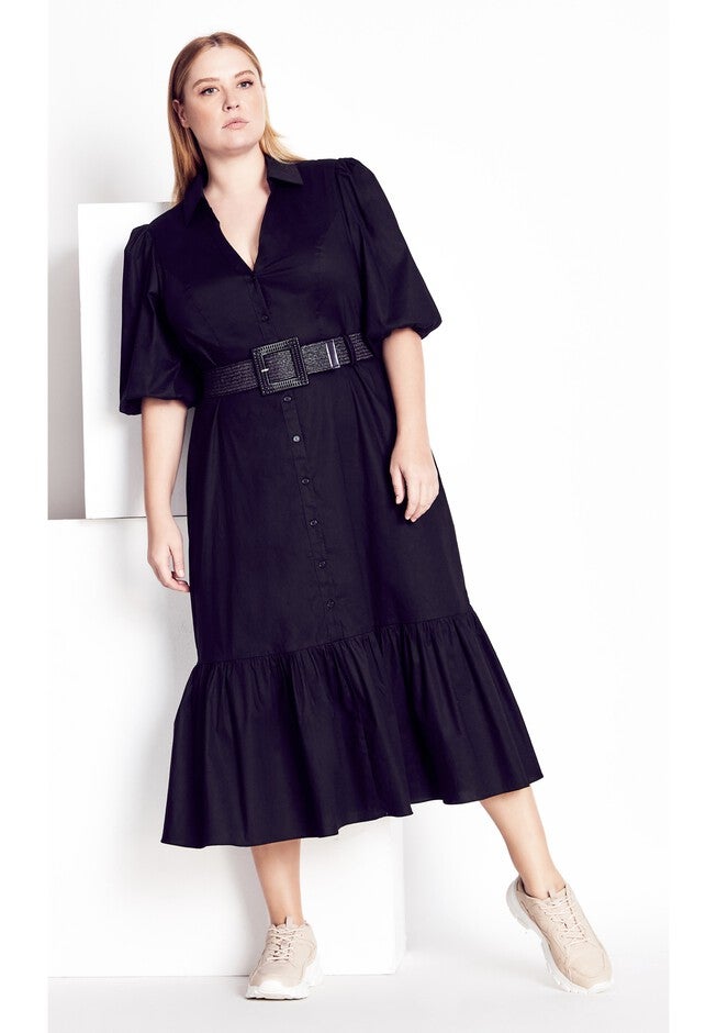 Serene Dress - black, BLACK, hi-res image number null