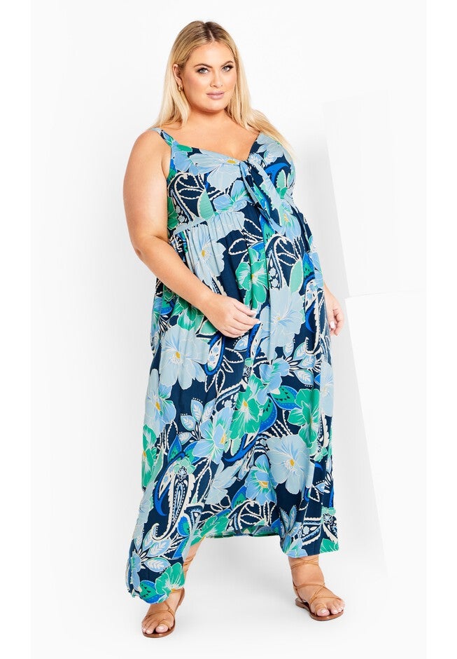 Evie Print Maxi Dress, INDIGO SUMMER, on-hover image number null