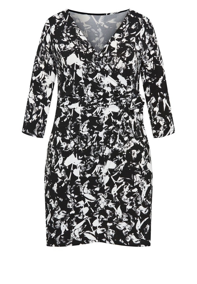 Deanna Wrap Print Dress, SILHOUETTE, alternate image number 2
