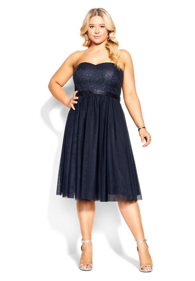 Sequin Elsa Dress - sapphire, BLUE, hi-res image number 0