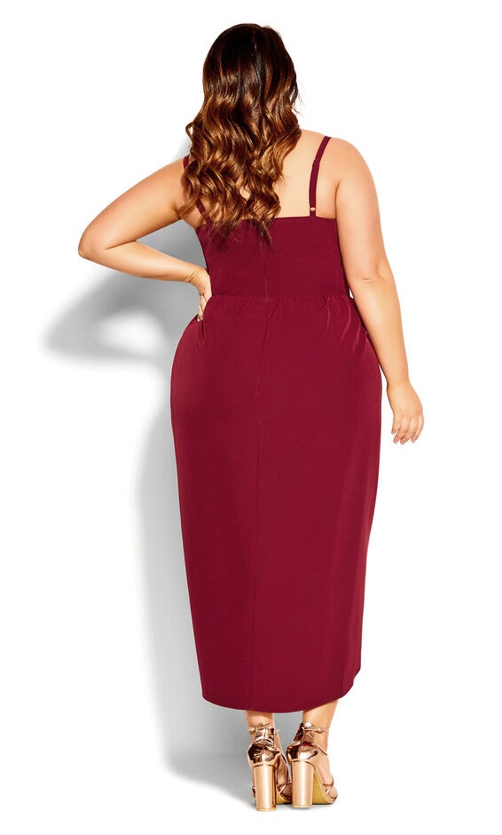 Sassy V Dress - ruby, RUBY, alternate image number 3
