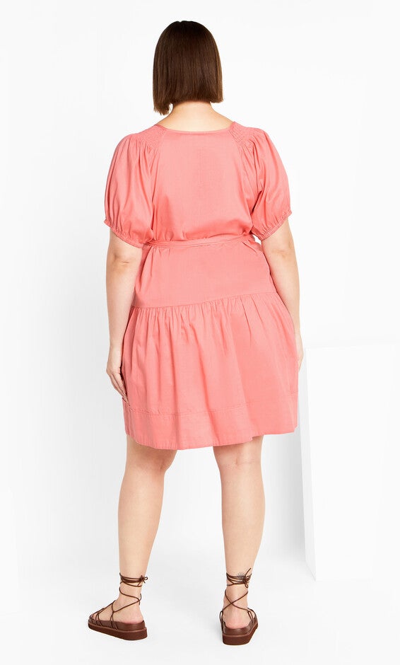 Cassie Plain Dress - rose, PINK, alternate image number null