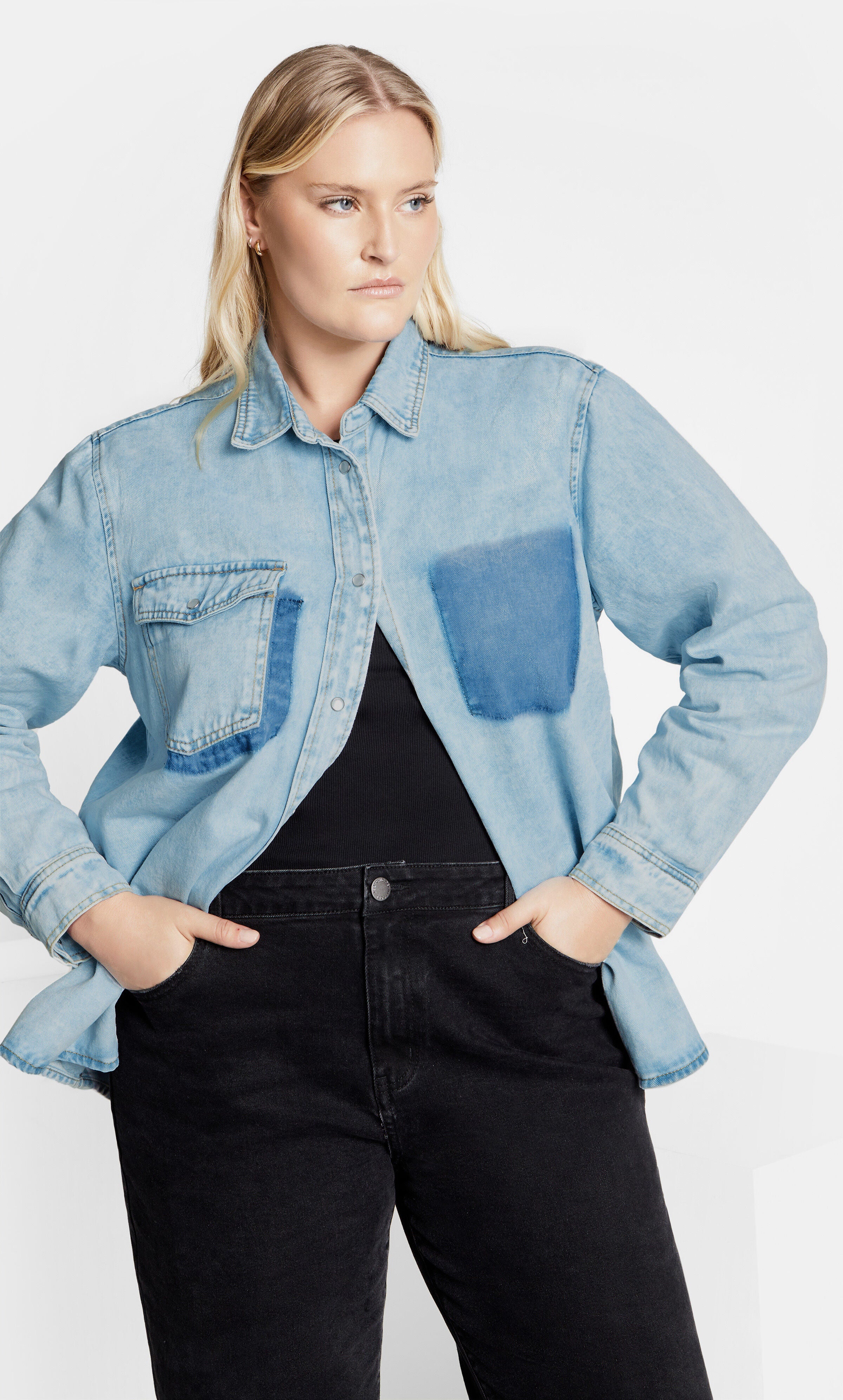 Denim Ivy Shirt - light denim, DENIM, alternate image number 2