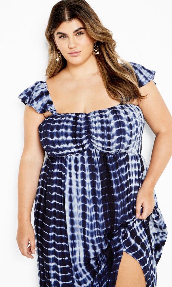 Tiarne Tie Dye Maxi Dress - blue tie dye, BLUE TIE DYE, alternate image number null