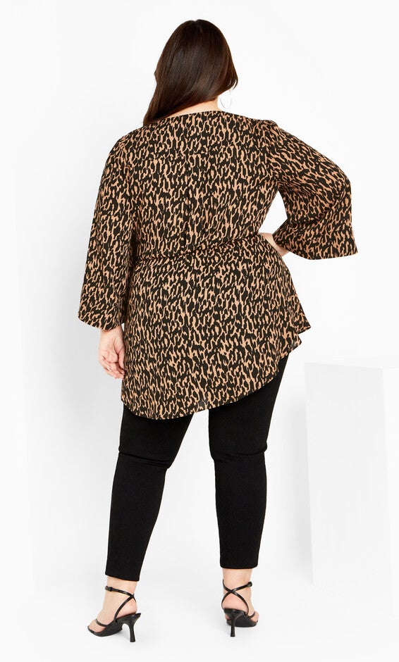 Jemma Top - animal, BROWN, alternate image number 3