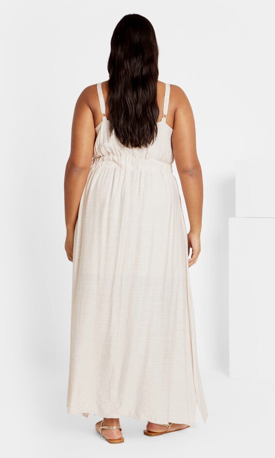 Iman Dress - oat, BEIGE, alternate image number null