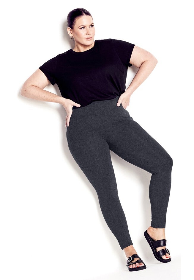 High Rise Legging, CHARCOAL, hi-res image number 0