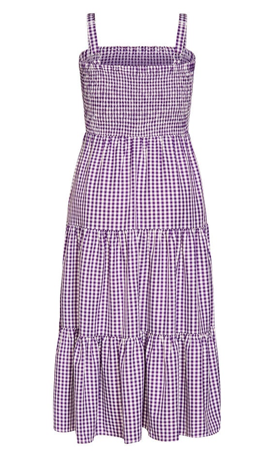 Gingham Maxi Dress - petunia, PURPLE, alternate image number 6