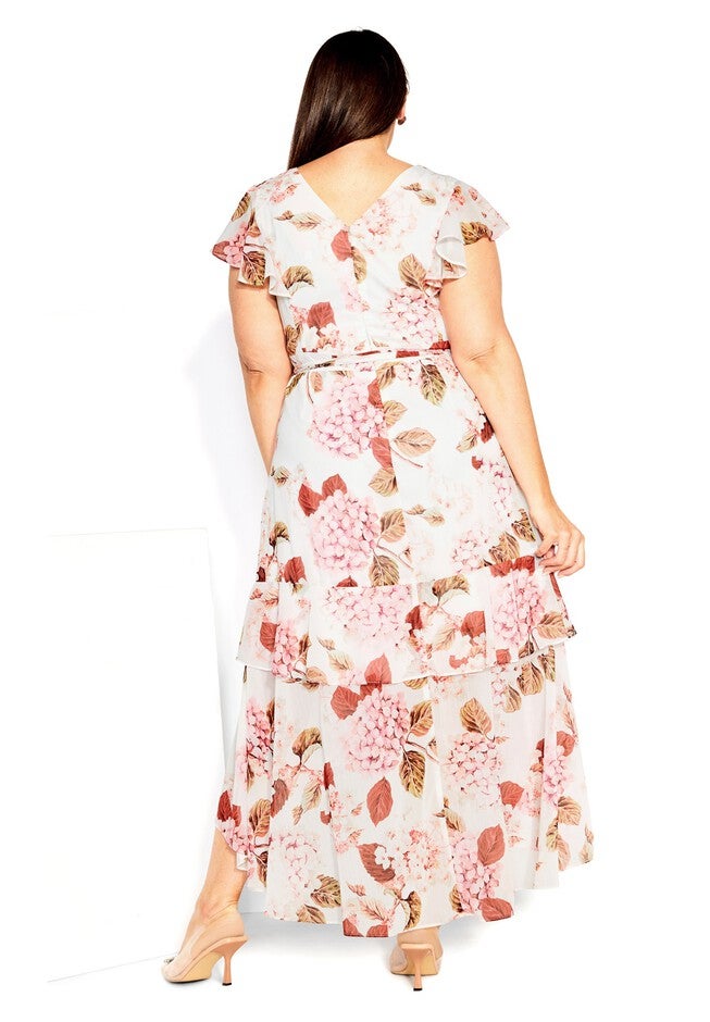 Flirty Tier Print Maxi Dress - ivory, WHITE, alternate image number 2