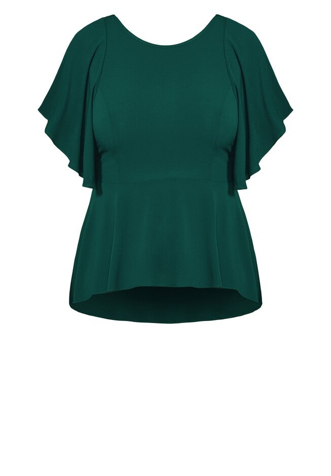 Romantic Mood Top - jade, GREEN, alternate image number 4