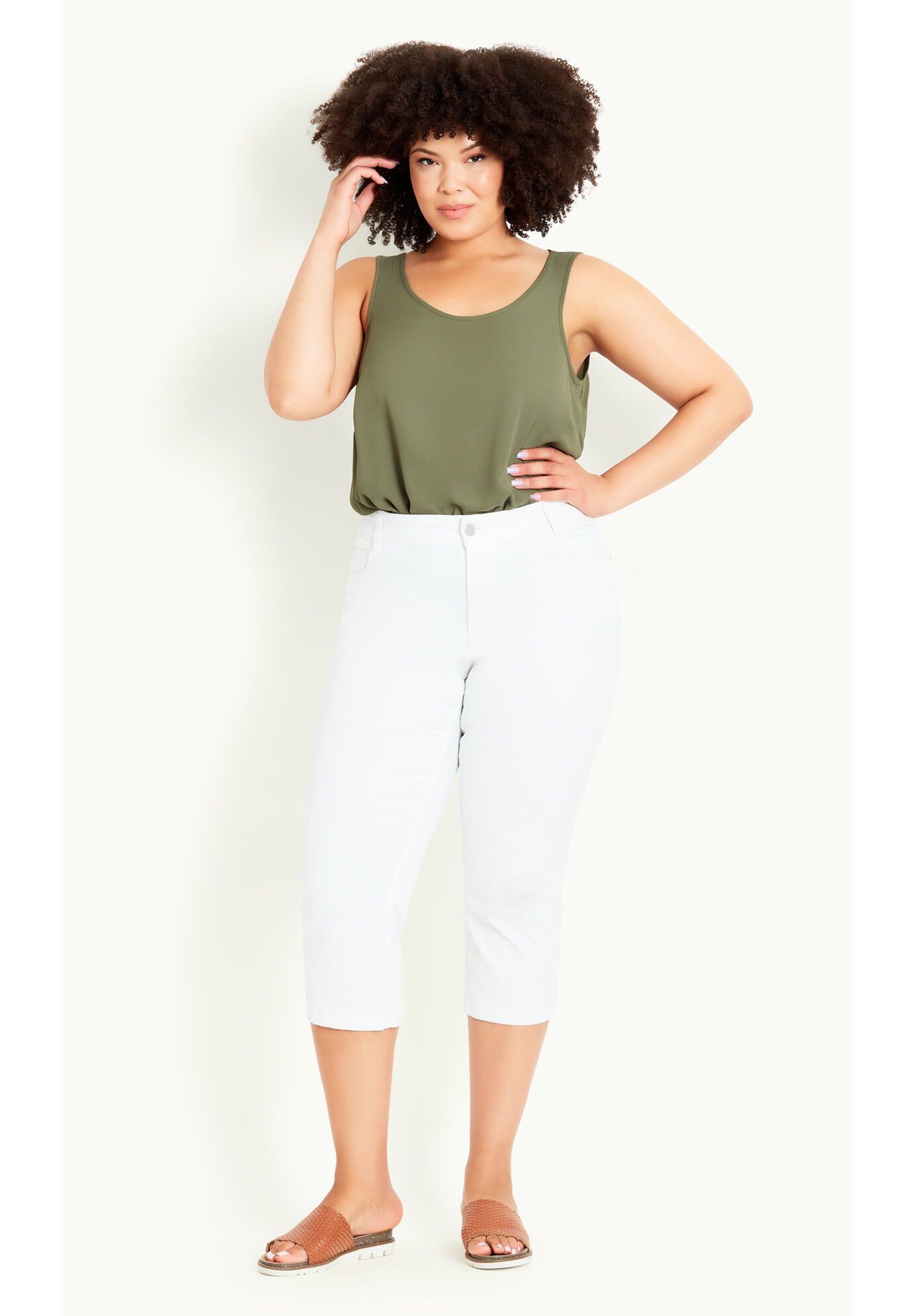 Cropped Denim Love Jeans, WHITE, hi-res image number 0