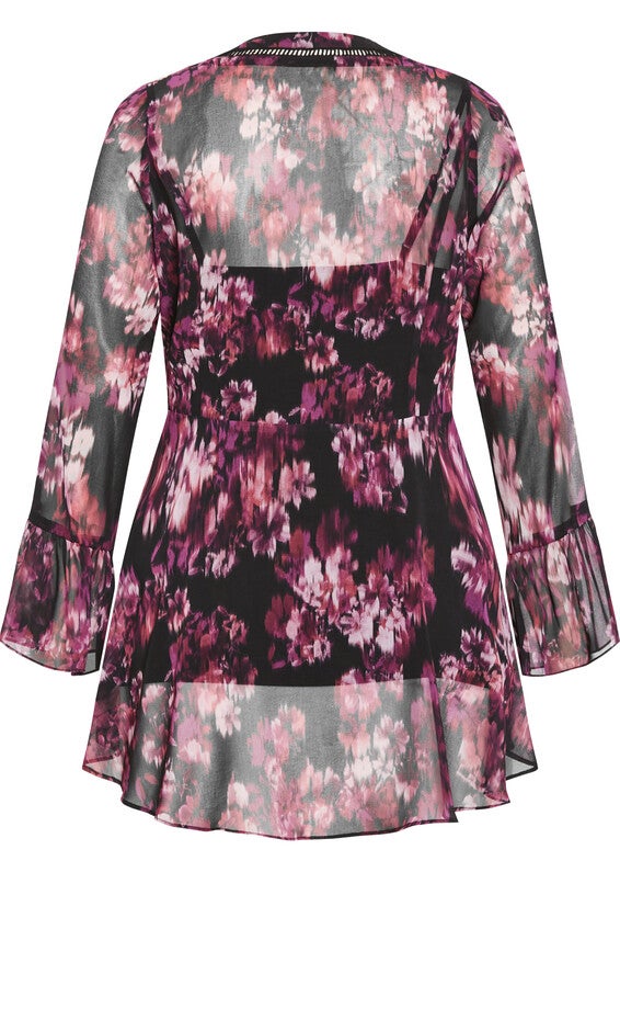 Chaya Print Top - mulberry, PURPLE, alternate image number null