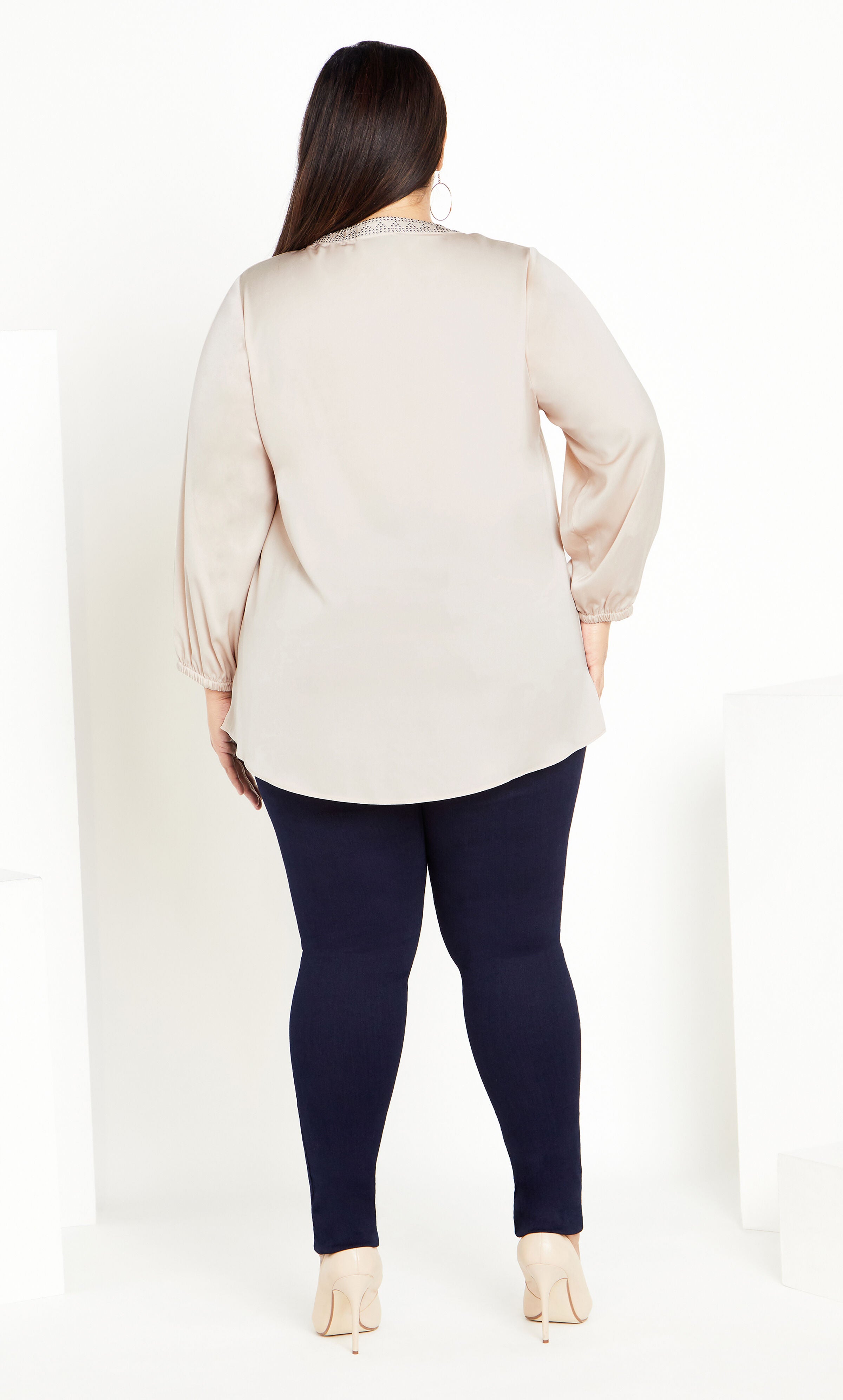 Detail Neck Top - buff, BUFF, alternate image number 2