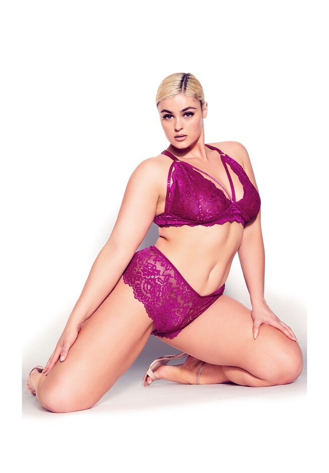 Sophie Strappy Bralette - cerise, PINK, on-hover image number 1