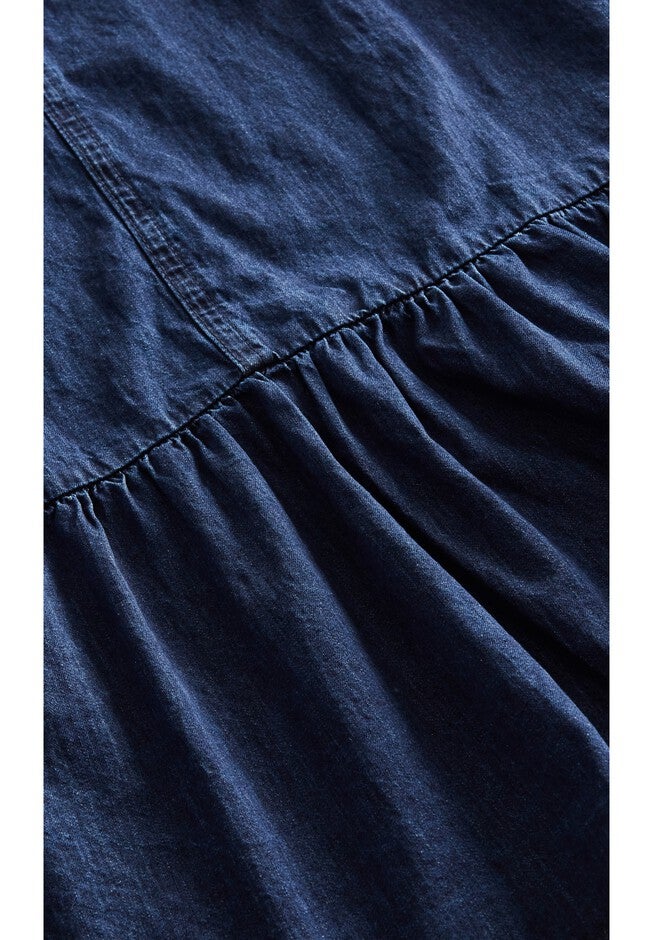Denim Spirit Dress - dark denim, BLUE, alternate image number null