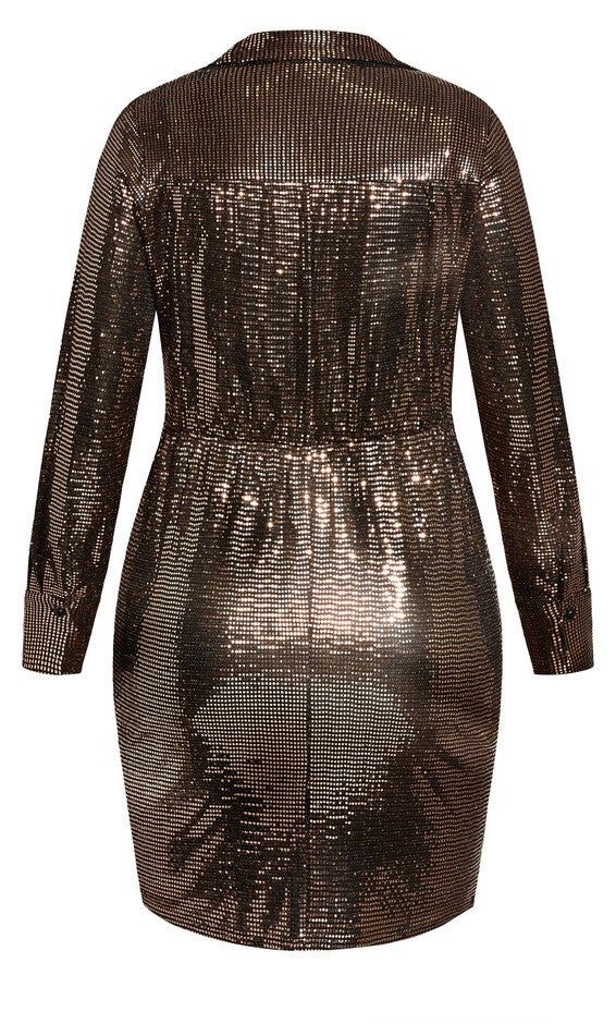 Sequin Glow Dress - bronze, BRONZE, alternate image number 5