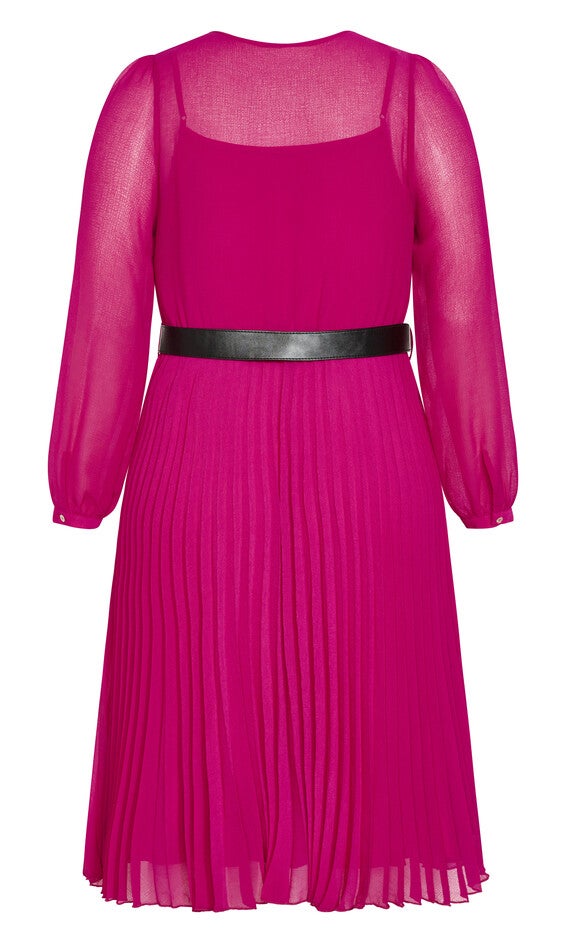 Precious Pleat Dress - sangria, PINK, alternate image number 6
