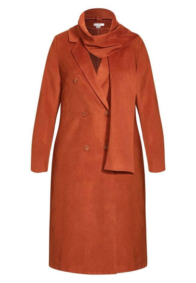 Evelyn Coat - ginger, ORANGE, alternate image number 3