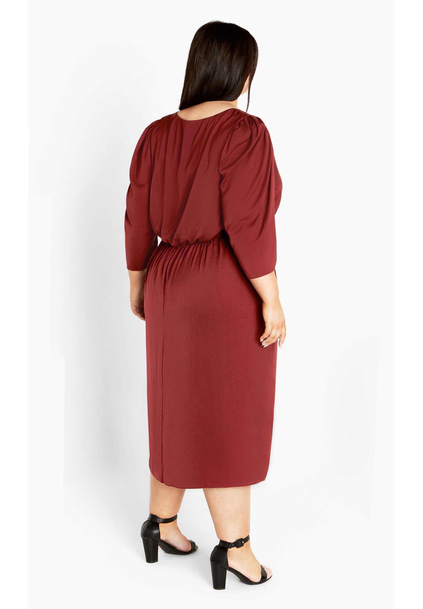 Aubree Dress - cabernet, RED, alternate image number 2