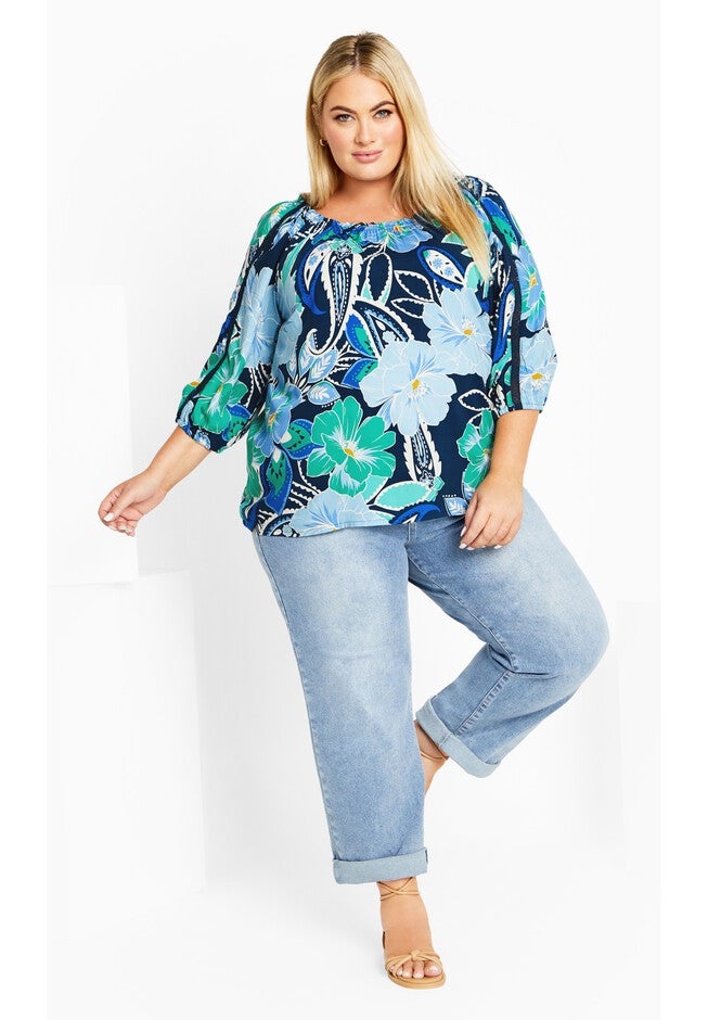 Bellini Top, INDIGO SUMMER, on-hover image number 1