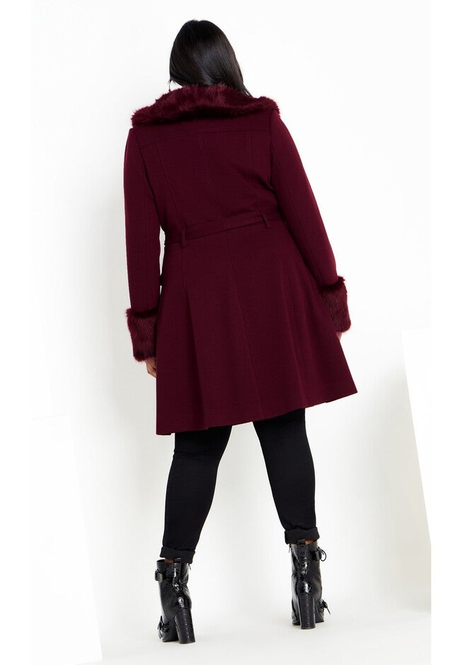 Make Me Blush Coat - bordeaux, RED, alternate image number null