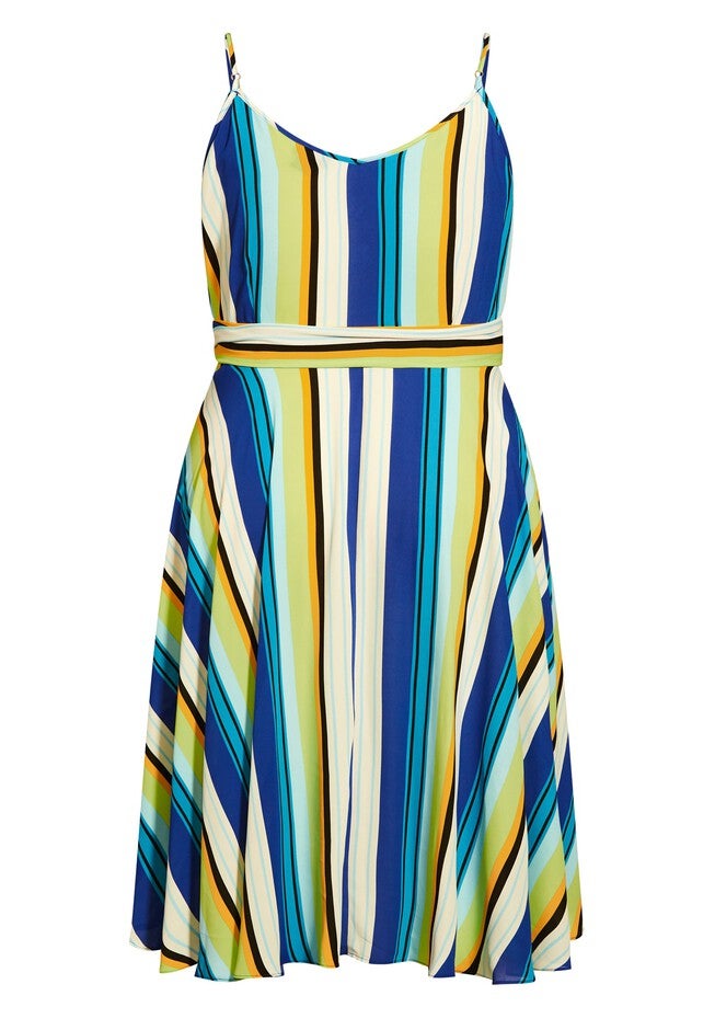 Elise Dress - cobalt, WHITE, alternate image number 4
