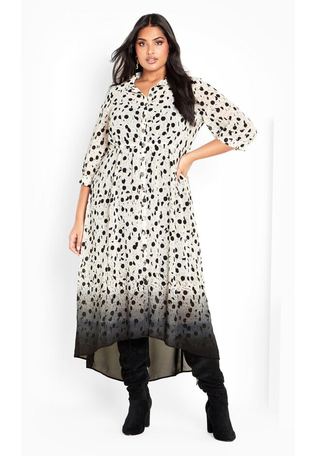 Rylee Print Dress, WHITE NOISE, hi-res image number null