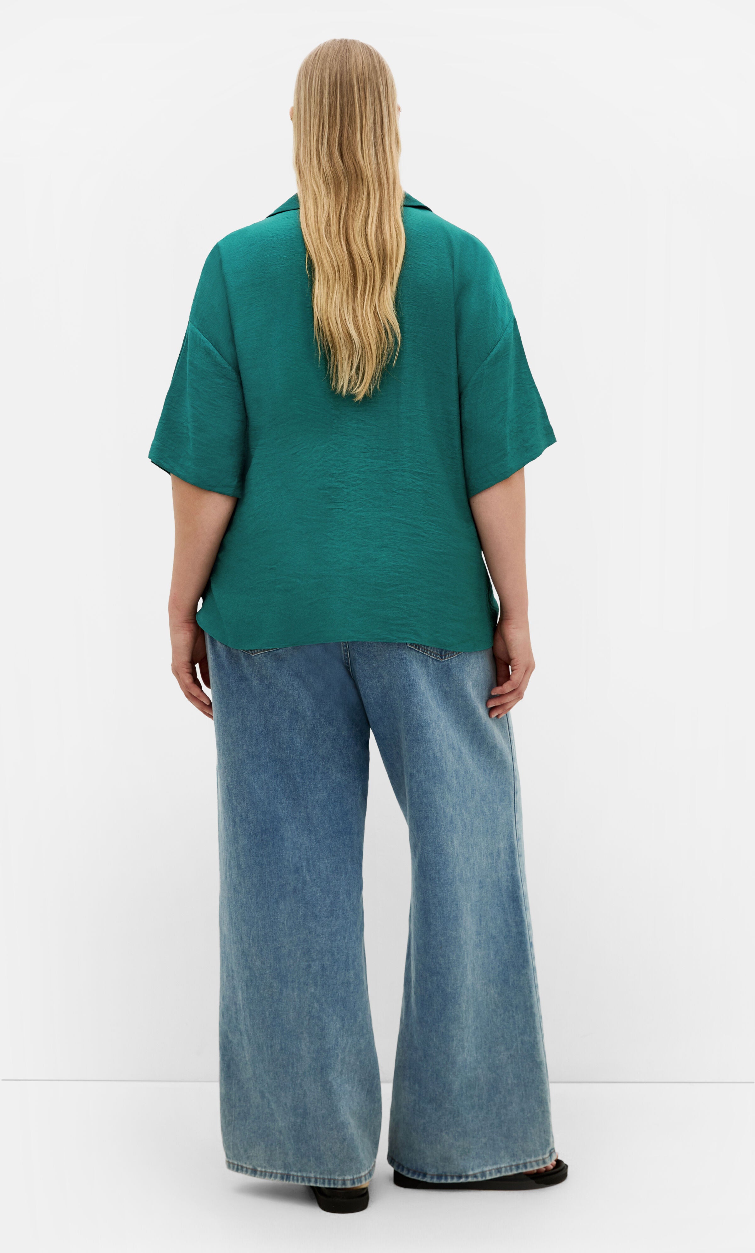 Rosie Short Sleeve Shirt, GREEN, on-hover image number 1