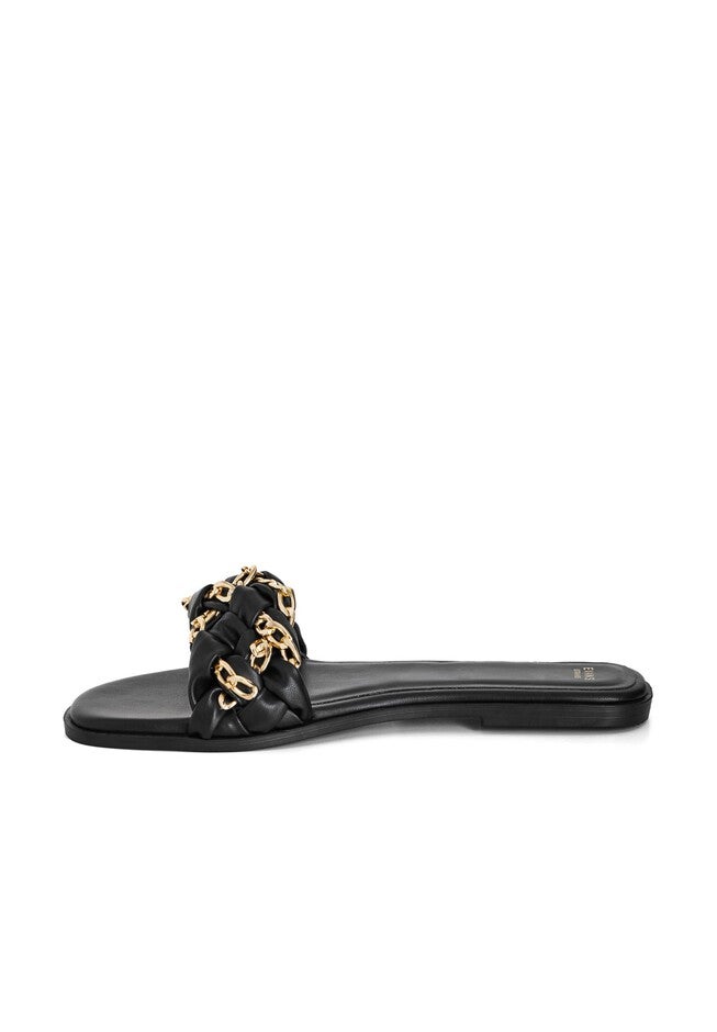 Chain Kitty Sandal, BLACK, alternate image number 4