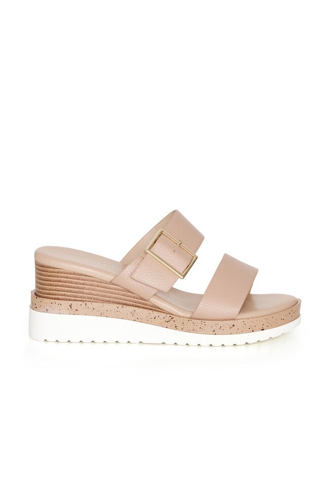 Gracie Wedge Slide - beige, BEIGE, on-hover image number 1