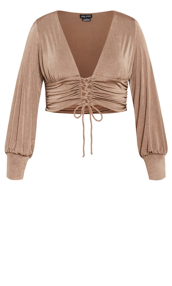 Baylee Top - mocha, BROWN, alternate image number 2