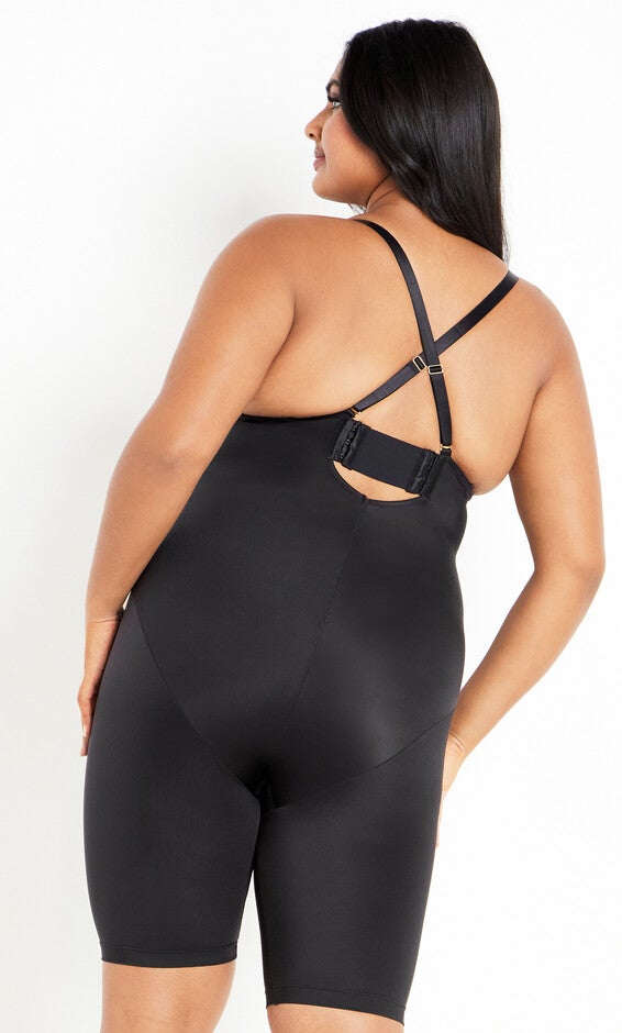 Smooth & Chic Plunge Bodyshaper - black, BLACK, alternate image number 3