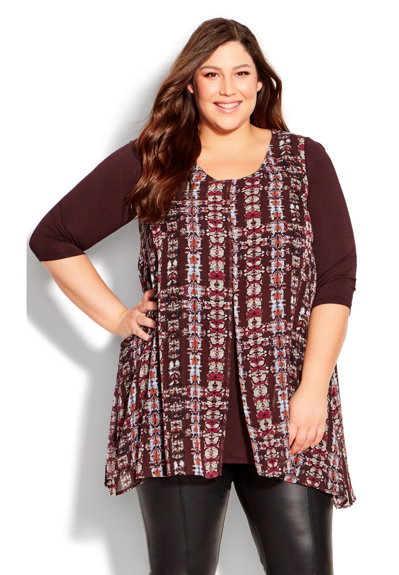 Harbor View Print Tunic, PILA BUTTERFLY, alternate image number 3