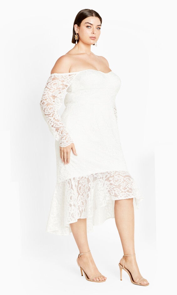 Lace Athena Dress - ivory, WHITE, alternate image number null