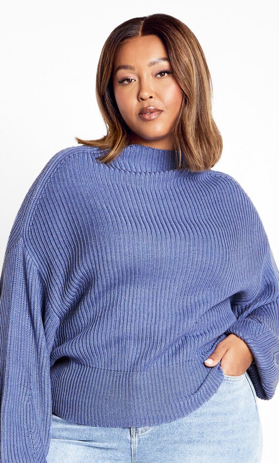 Angel Sweater - denim blue, BLUE, hi-res image number null
