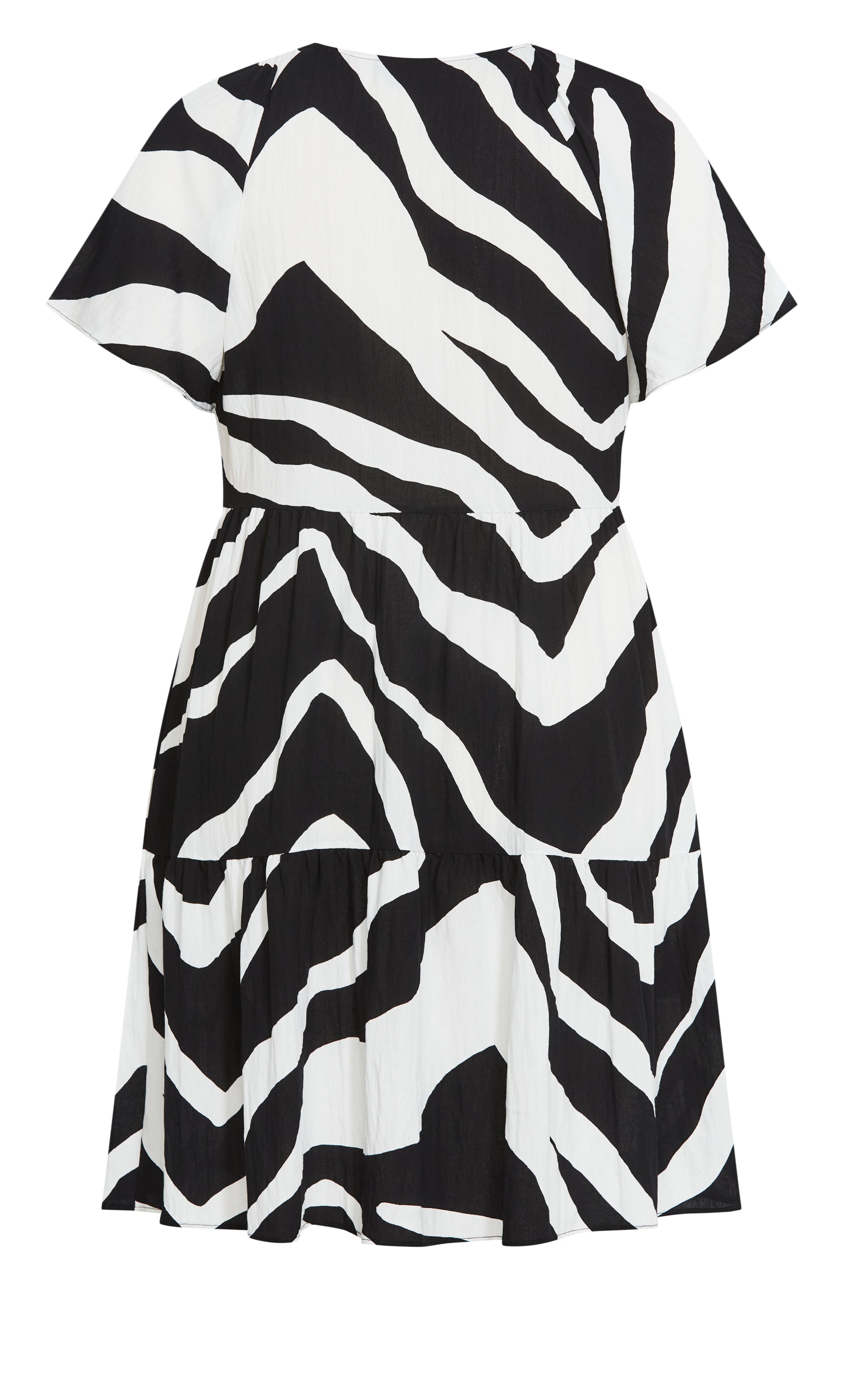Frill Mini Print Dress - ivory, WHITE, alternate image number 5