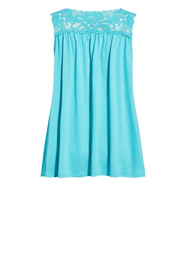 Allegra Crochet Top, TURQUOISE, alternate image number null