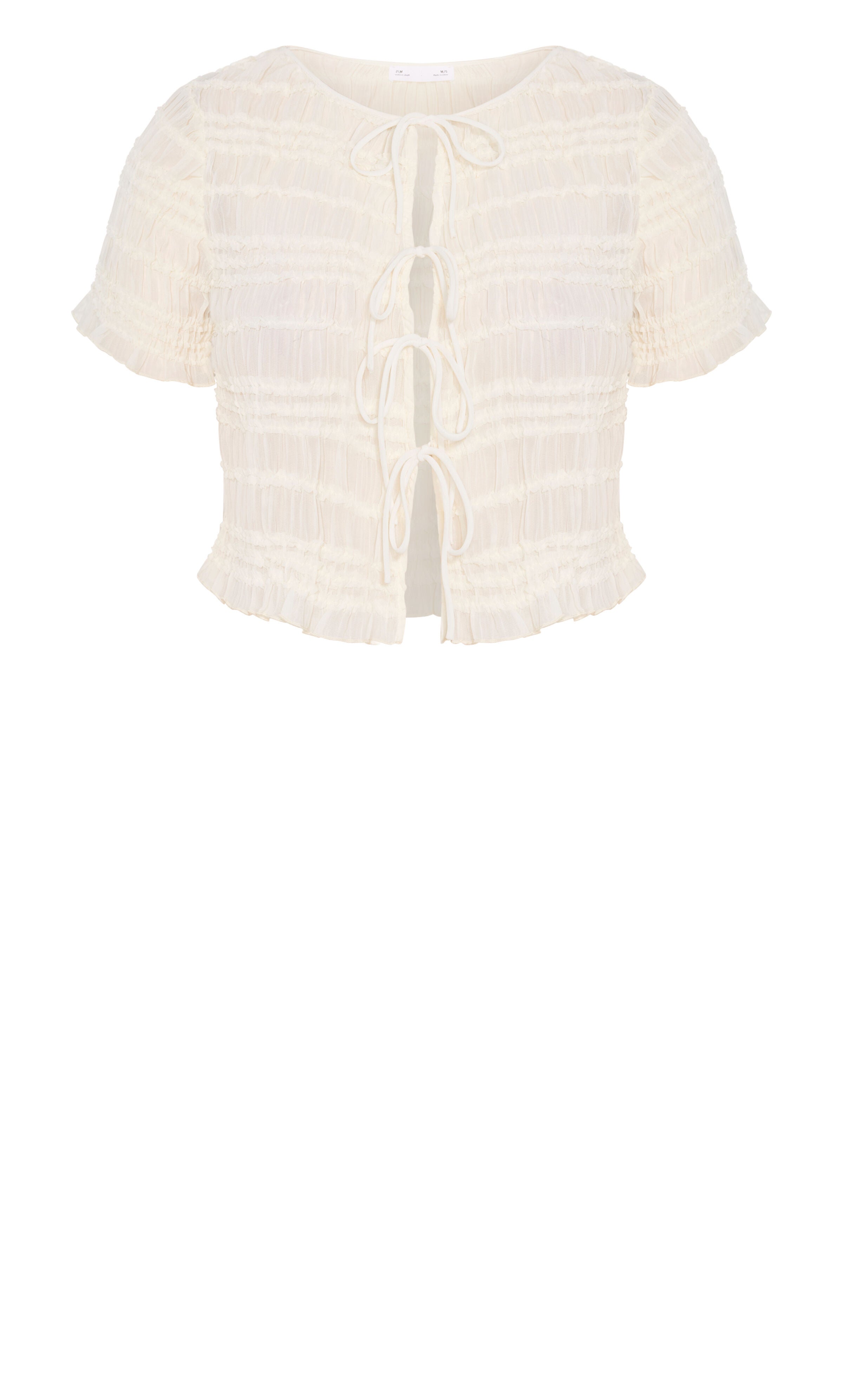 Emelia Shirred Top, BEIGE, alternate image number 4