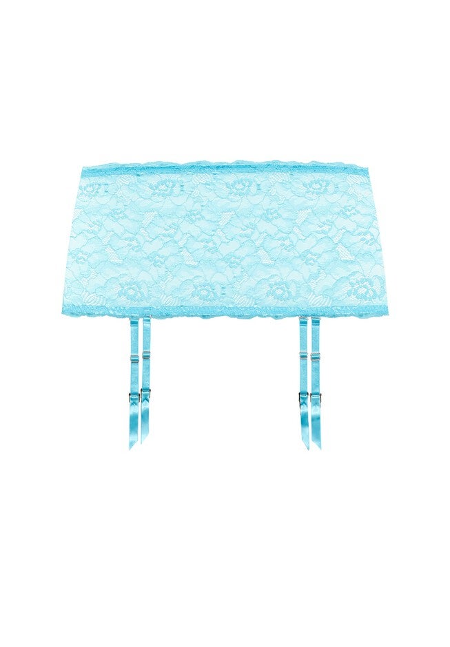 Duet Garter Belt - turquoise, BLUE, alternate image number 2