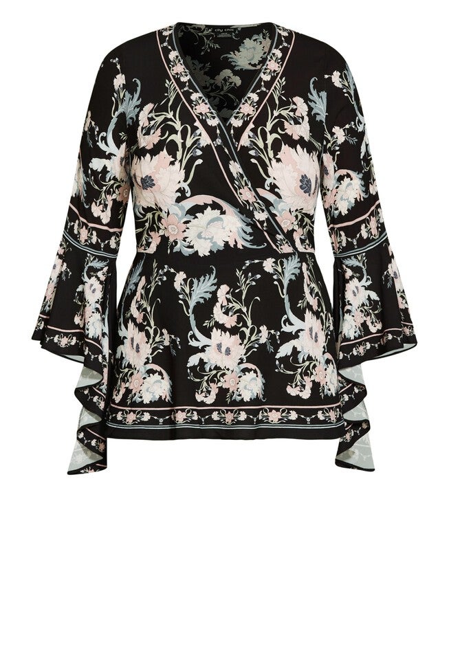 Nouveau Chic Top - black, BLACK, alternate image number null