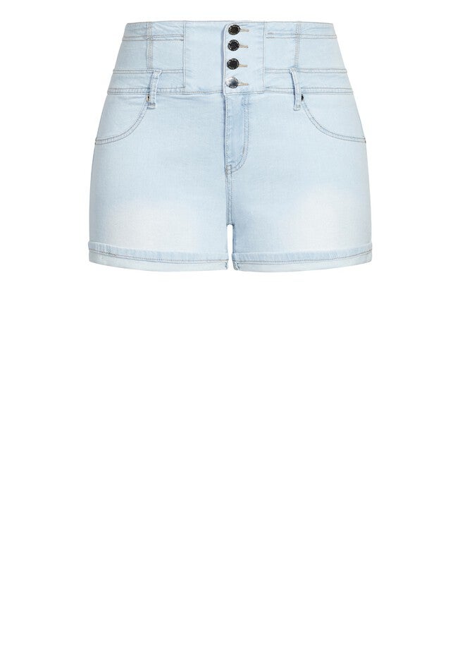 Corset Vibe Short - light denim, BLUE, alternate image number null
