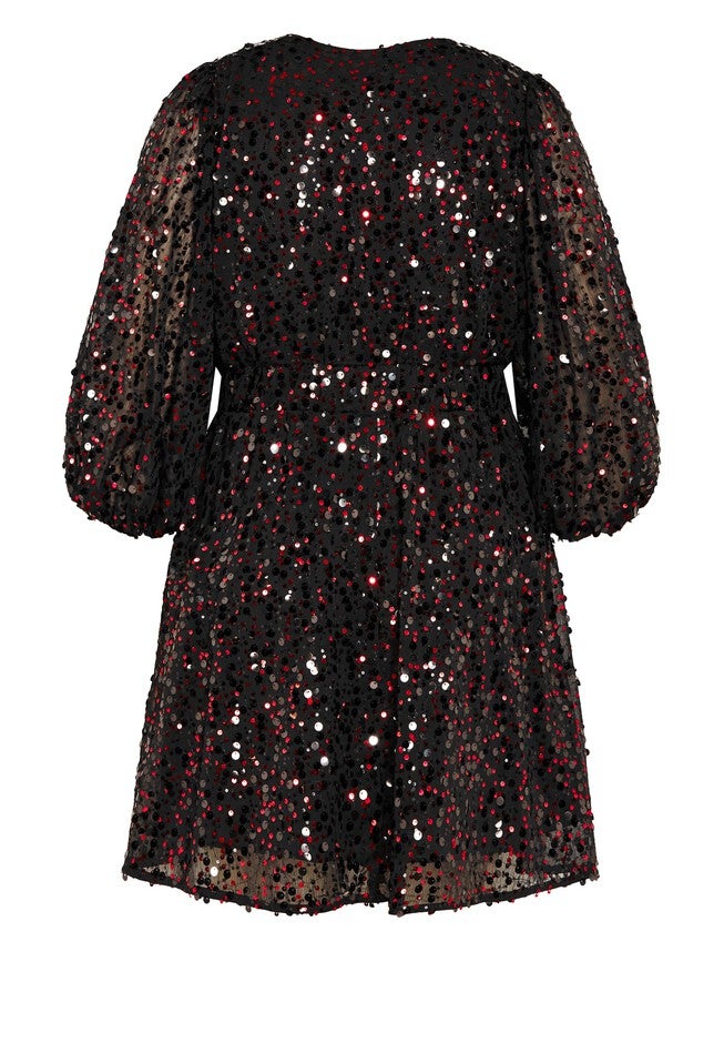 Scattered Glow Dress - ruby, RED, alternate image number null