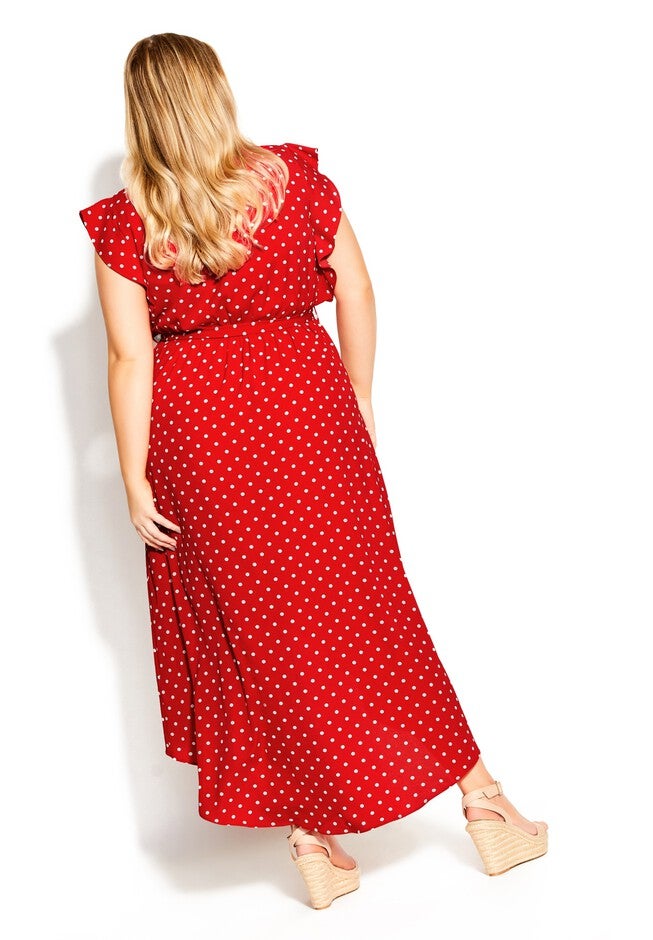 Red Love Maxi Dress - red, RED, on-hover image number 1