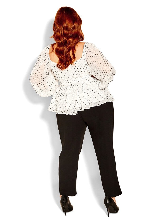 Bay Spot Top - ivory, WHITE, alternate image number null