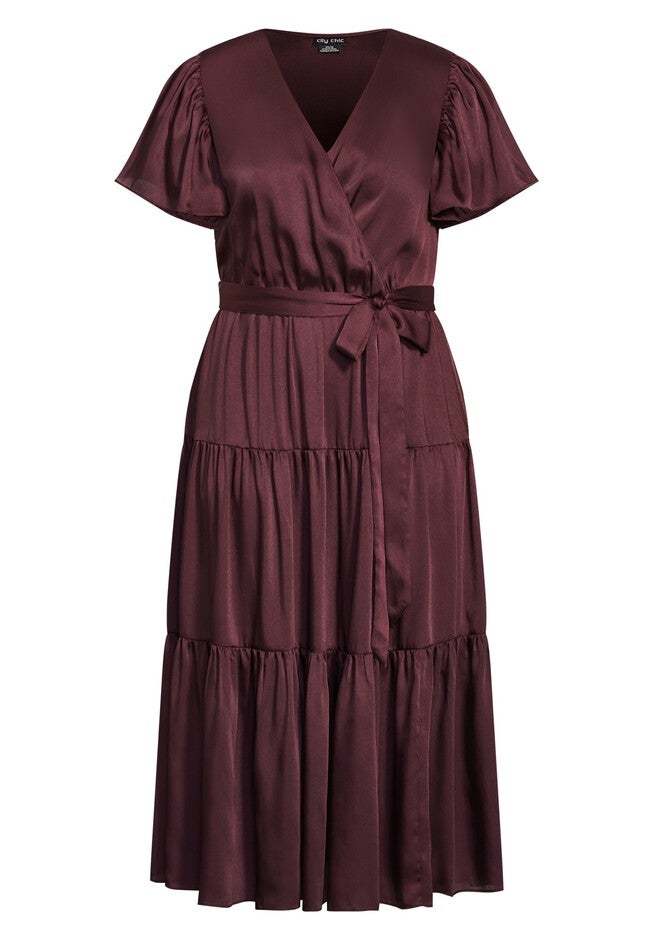 Tiered Sweetness Maxi Dress - oxblood, BROWN, alternate image number 2