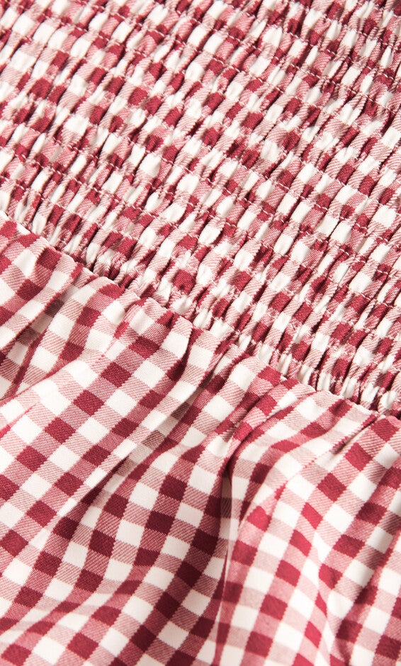 Gingham Maxi Dress - roseberry, PURPLE, alternate image number 6
