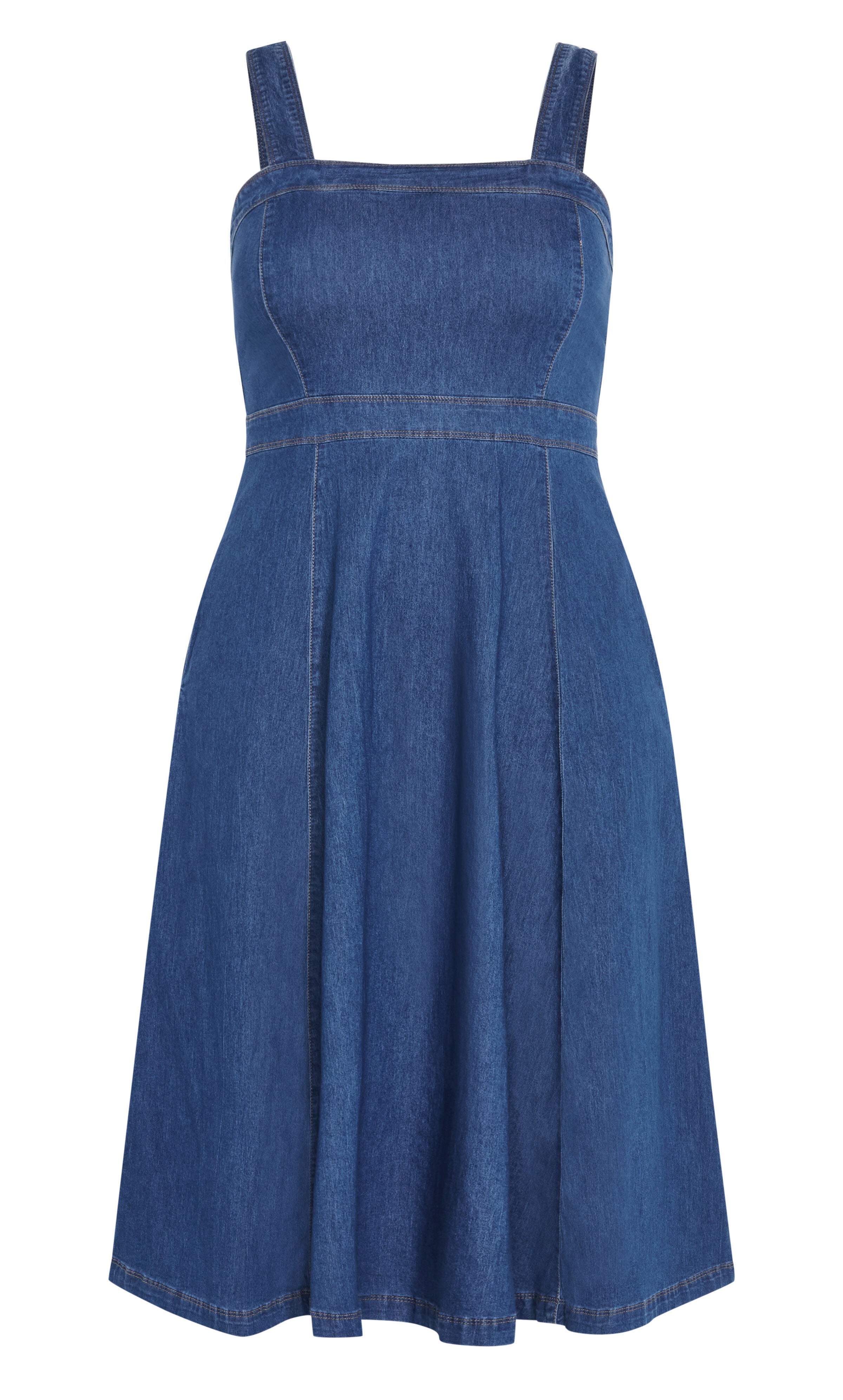 Averie Dress - light wash, BLUE, alternate image number 4